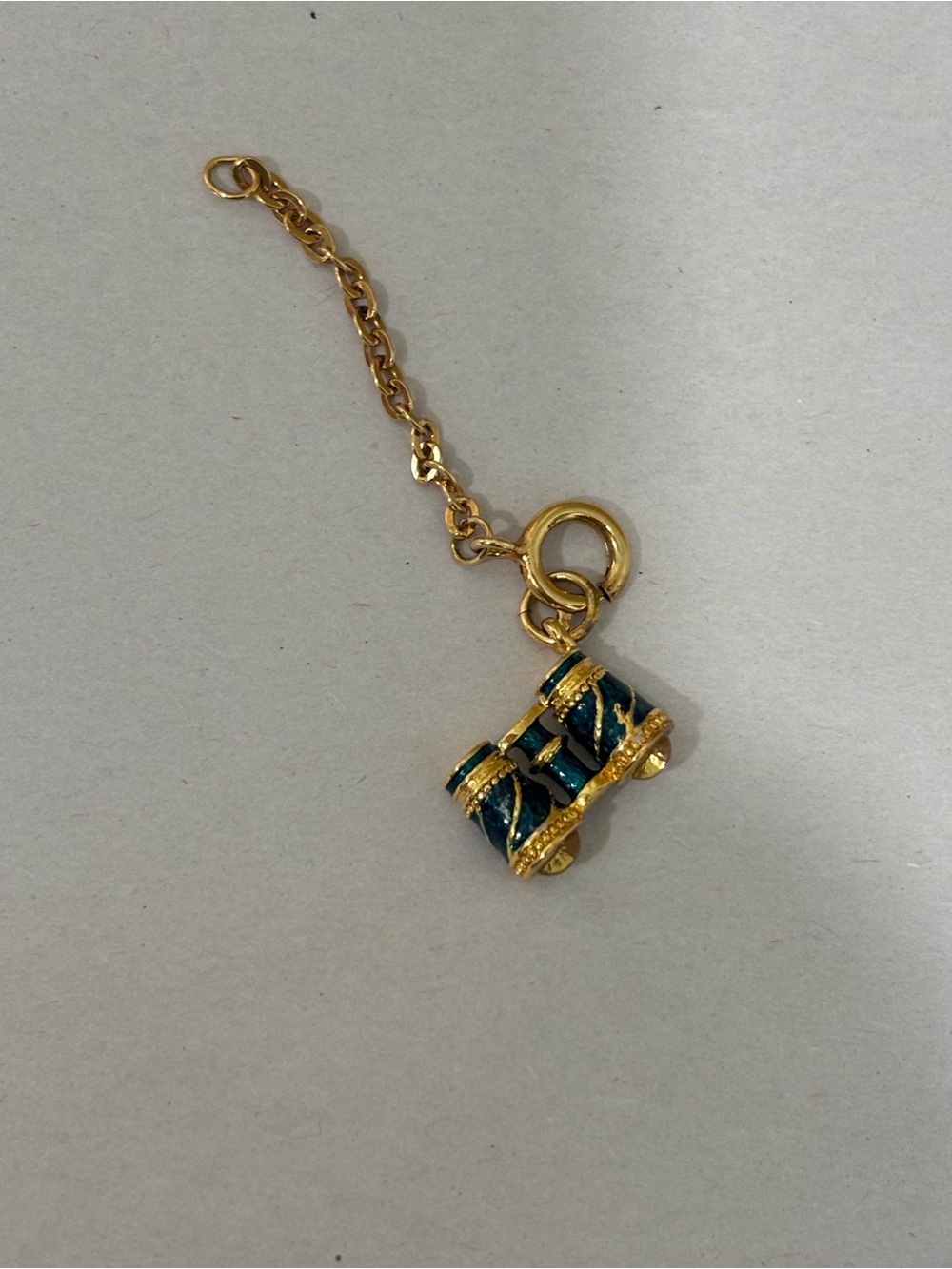 Joan Rivers Gold Plated Blue Enamel Binoculars Charm